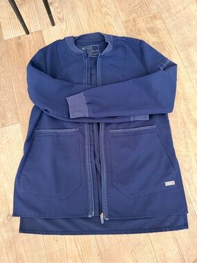 FIGS women’s XS Navy Zip-Front Jacket
